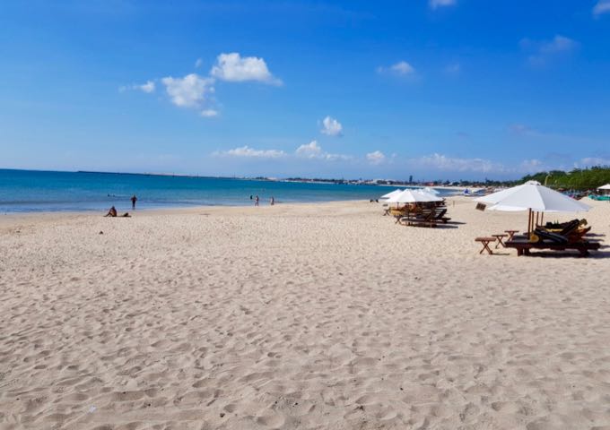 Jimbaran public beach is close by, and not that crowded.