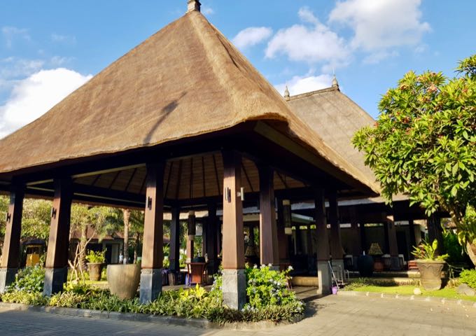 The resort sports a contemporary Balinese design.