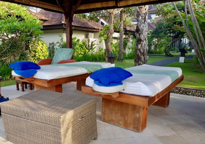 Massages are offered in several huts around the resort.