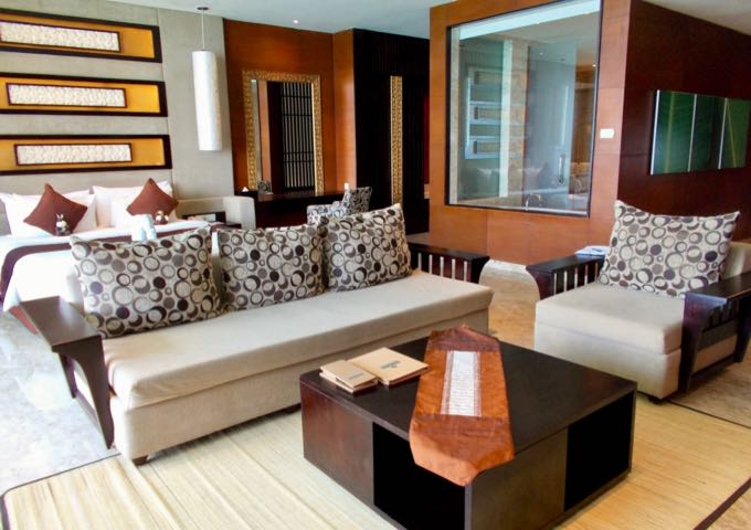 Suites have a spacious lounge area.