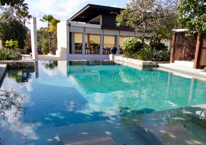 Even though all villas have private pools, the main pool is still quite large.