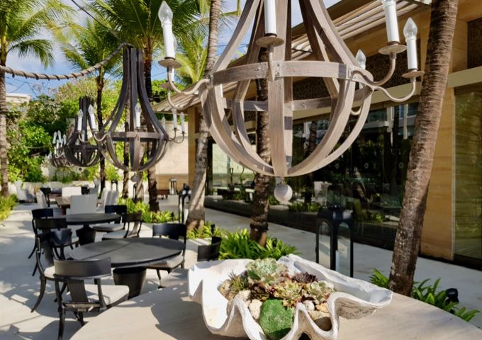 The Mulia resort opposite The Balé has classy food and drinks options.
