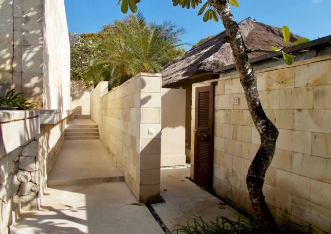 The villas are secluded behind high walls.