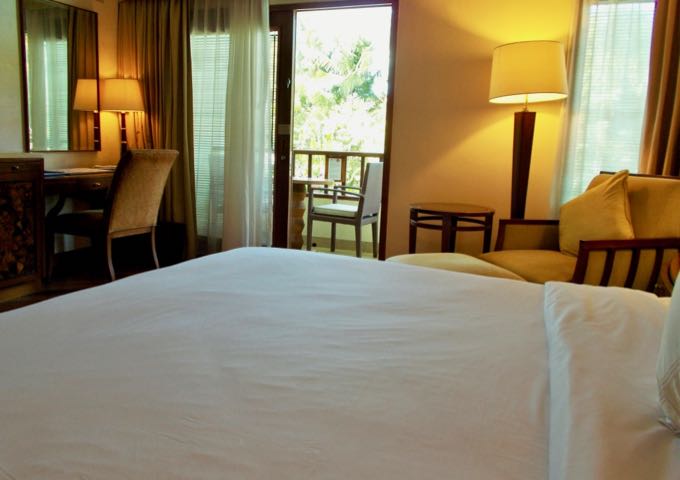 The suite balconies are fairly large.