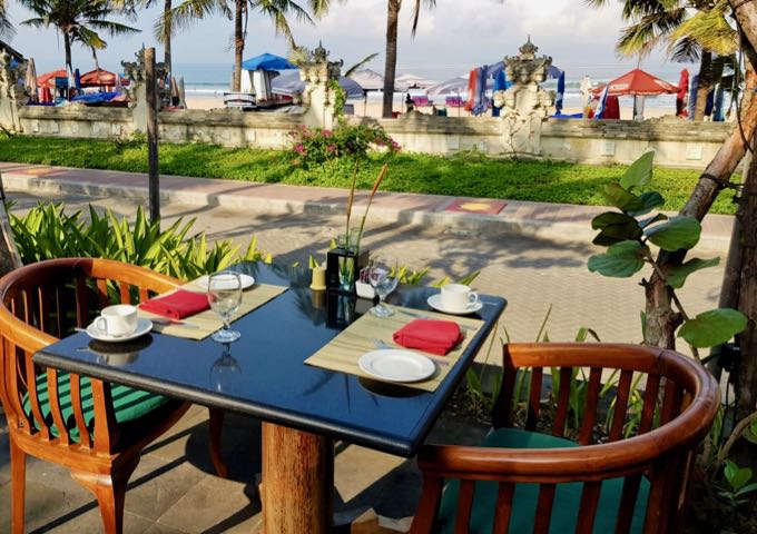 TheOcean Terrace Restaurant is bright and serves food through the day.