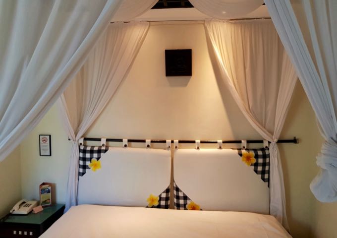 Villas are elegantly furnished, and some even have a 4-poster bed.