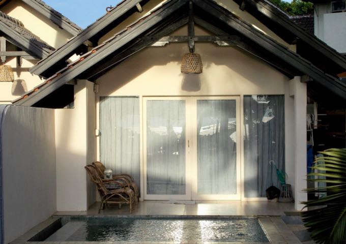 All bungalows come with private plunge pools.