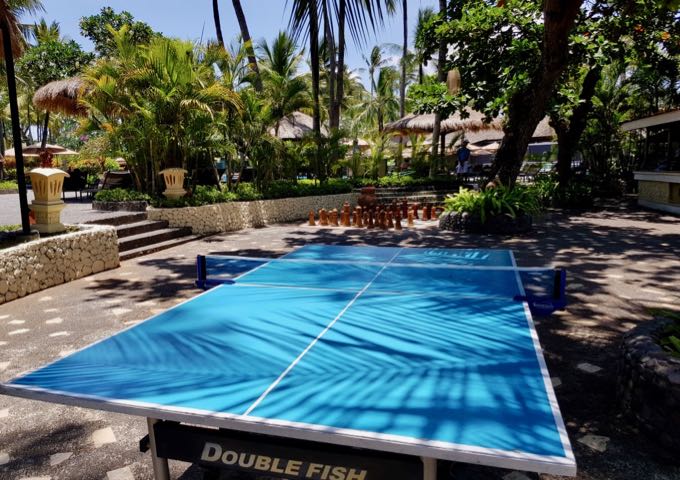 The resort grounds have several games for families.