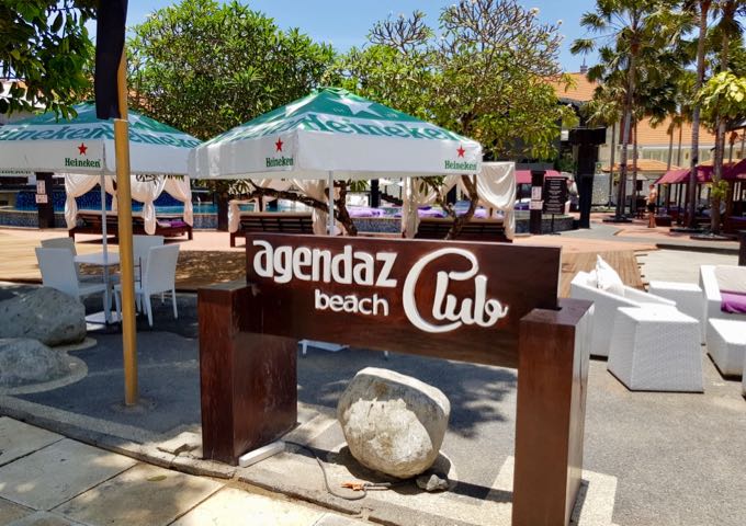 The trendy Agendaz Beach Club is part of The Bay Bali collection.