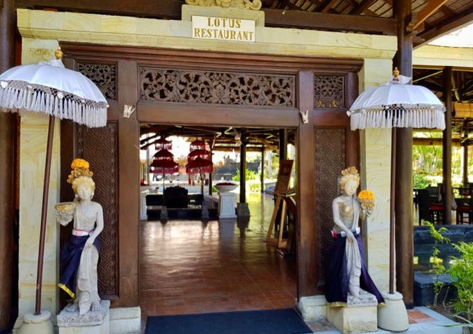 The Balinese-style Lotus Garden Asian Restaurant is open for dinner only.