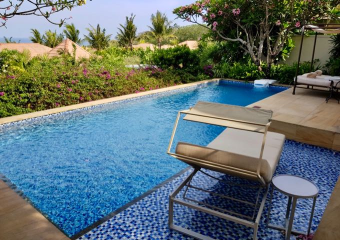 Some of the private villas pools are quite large.