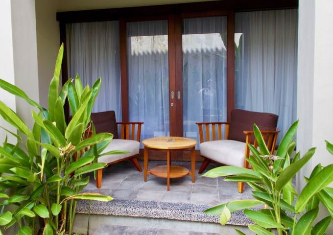 Rooms offer a sizable porch/veranda.