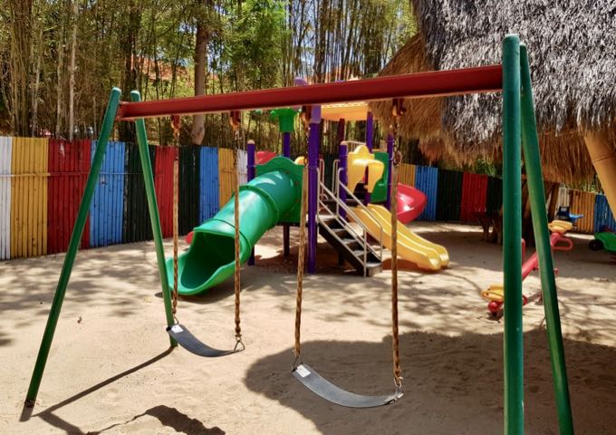 The small resort playground is well-shaded.