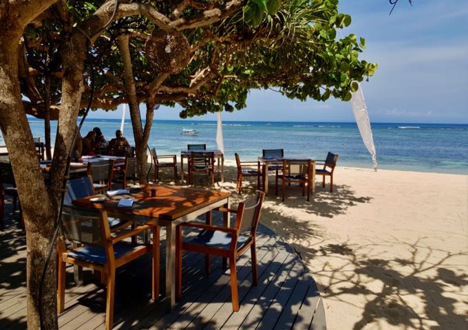 The Tamarind offers beachside seating.