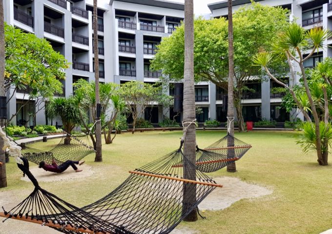 The extensive lawns feature plenty of hammocks.