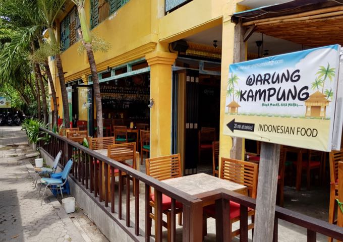 Warung Kampung nearby offers good Indonesian food.