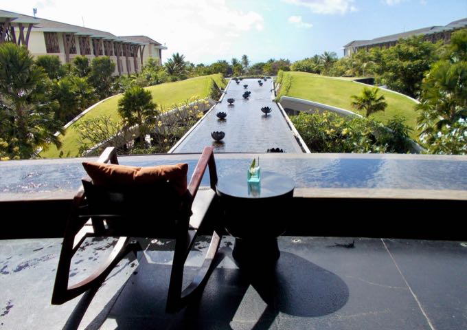 The huge resort features a very contemporary design.