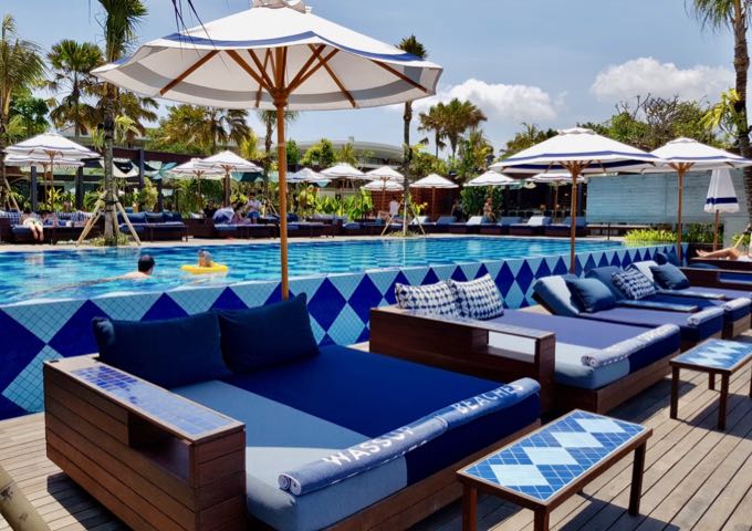 One of the pools is for children.