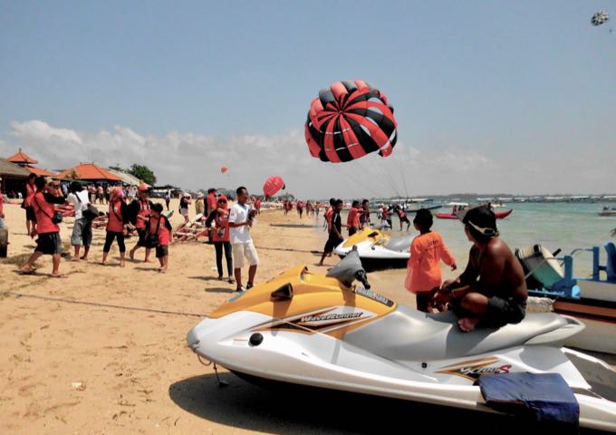 Tanjung Benoa north of the resort is popular for water sports.