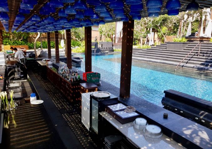The Vista Bar is located between the main pool and the beach.