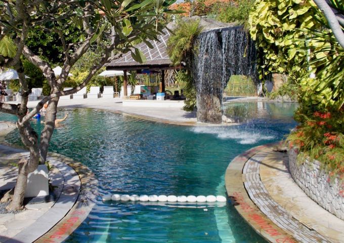 All 3 pools feature waterfalls and beaches.