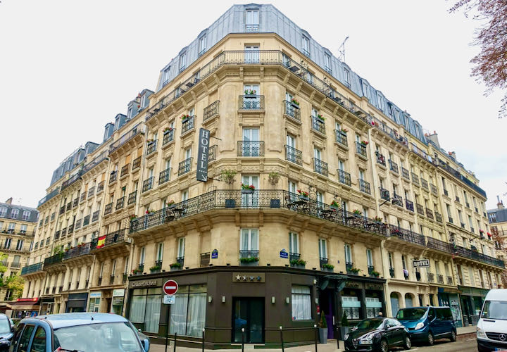 Exterior of the Gardette Park Hotel in Paris