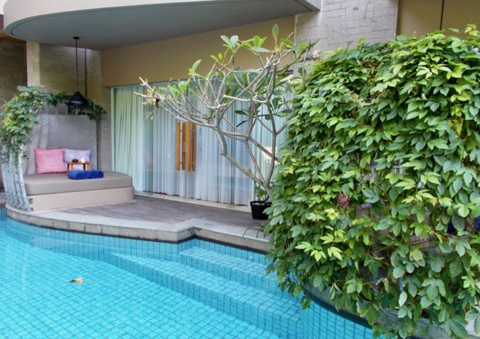 Most ground-floor rooms have direct access to the main pool.