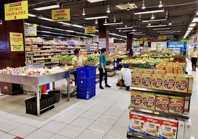 Hardy's next door is the only supermarket in Sanur.