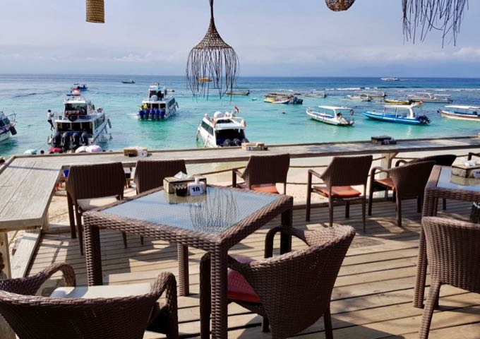 Sanghyang Bay Bar & Restaurant has a prime sea-facing location.
