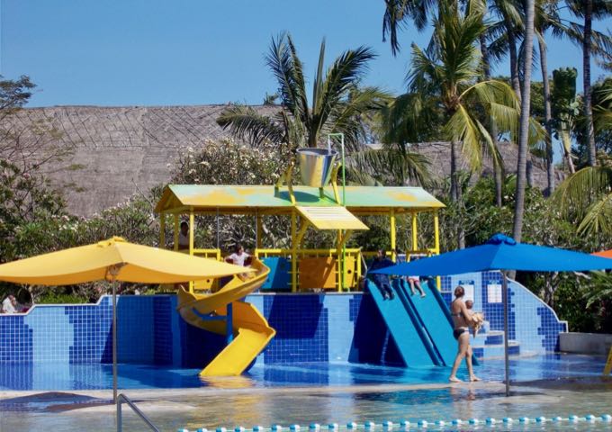 The waterslides are extremely popular with children.