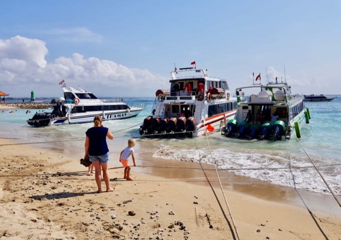 All guests arrive at Nusa Lembongan by speedboat from Sanur.