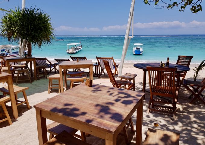Agung Restaurant nearby has a lovely beachside setting.