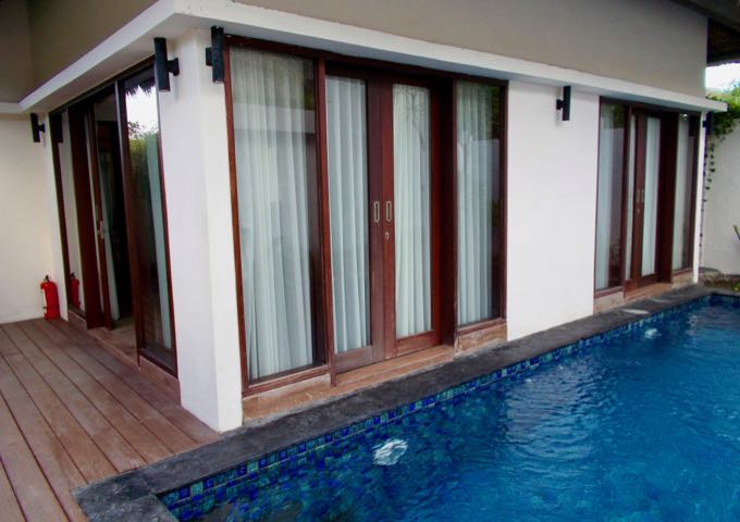 Some of the modern villas come with private pools.