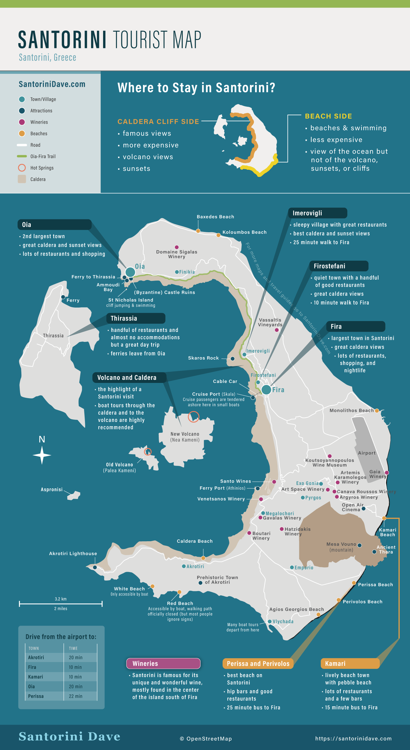 Map Of Santorini Island Santorini Maps   Updated for 2020