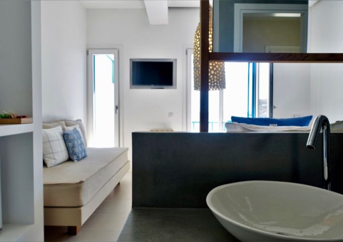 These suites also provide sea views from the bathroom.