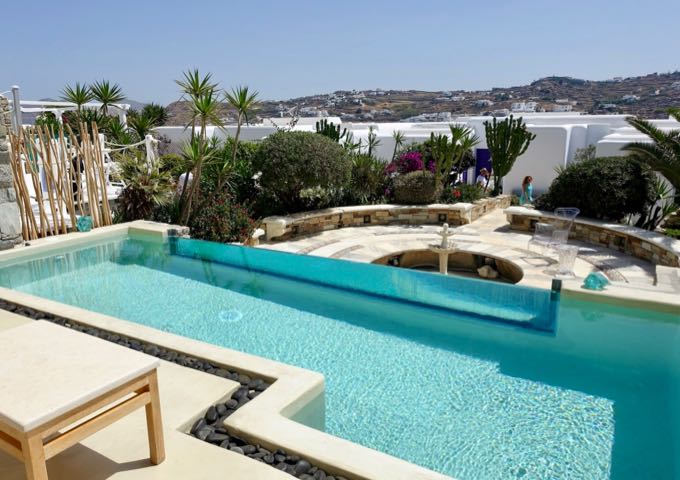 The suite's terrace has a private infinity pool.