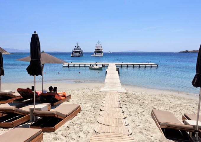 Buddha-Bar Beach is by the hotel's private beach and marina.