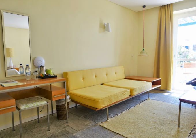 The suites have spacious and stylish living areas.