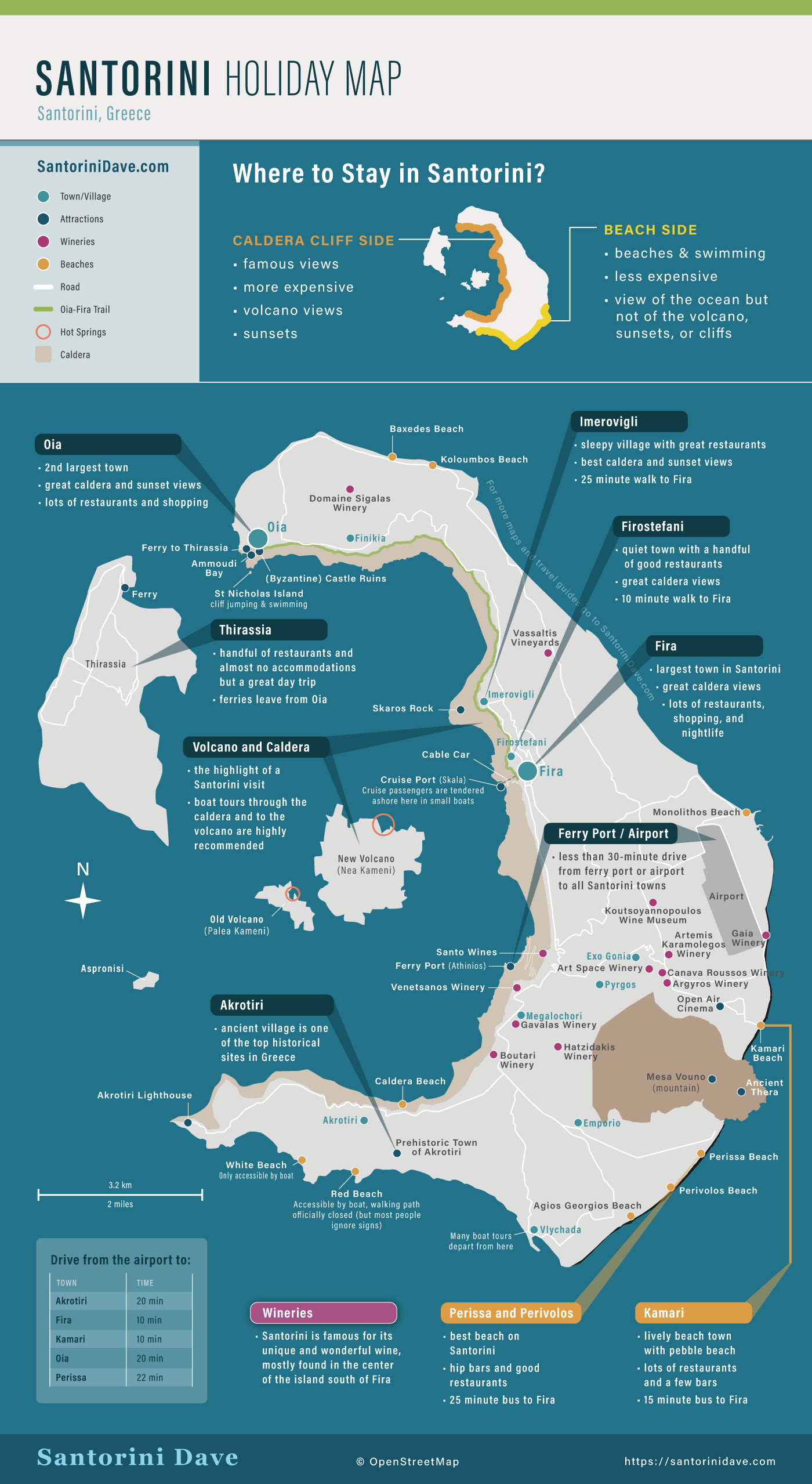 Santorini Holidays Map