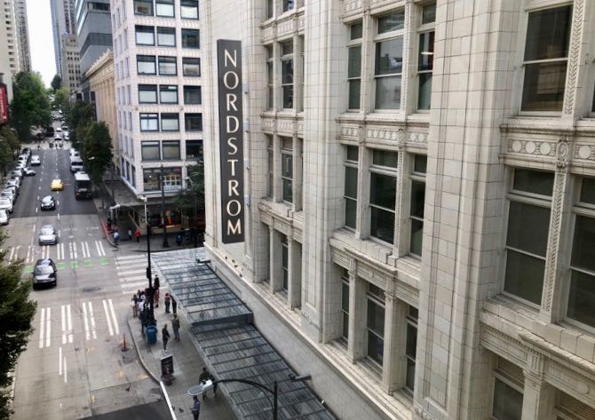the flagship location of Nordstrom department store in Seattle