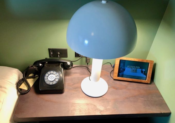 Bedside table with vintage telephone at Palihotel Seattle