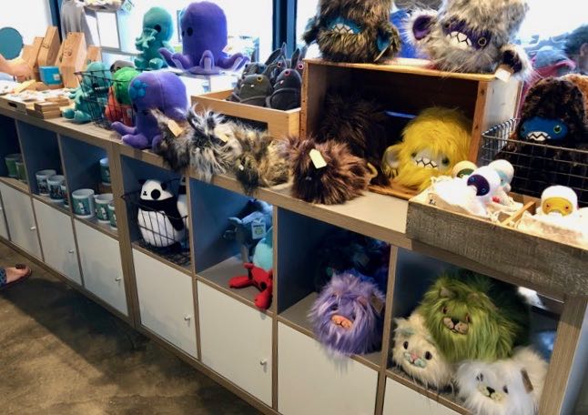 Stuffed animals in Robot vs. Sloth store, Seattle