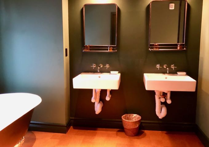 Sinks in a Studio King bathroom in Palihotel Seattle