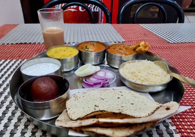 Riva Restaurant nearby serves excellent and cheap thalis.
