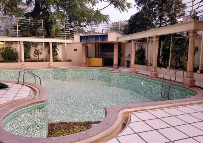 The pool is adequate for the number of guests.