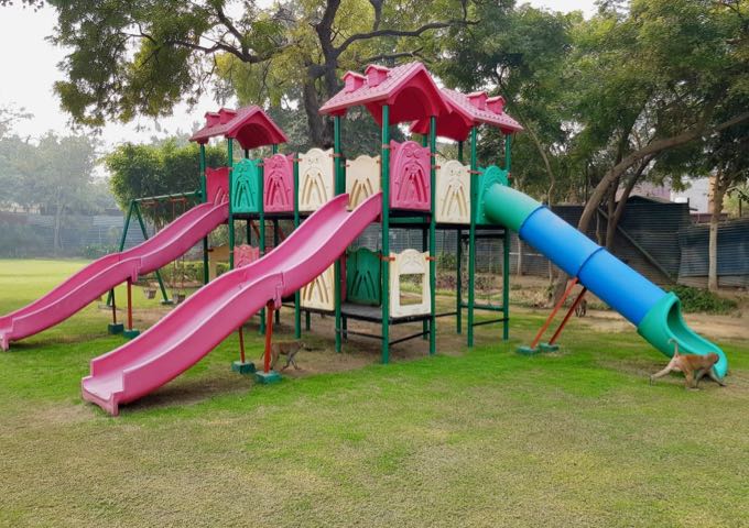 The hotel boasts one of the largest playgrounds in northern India.