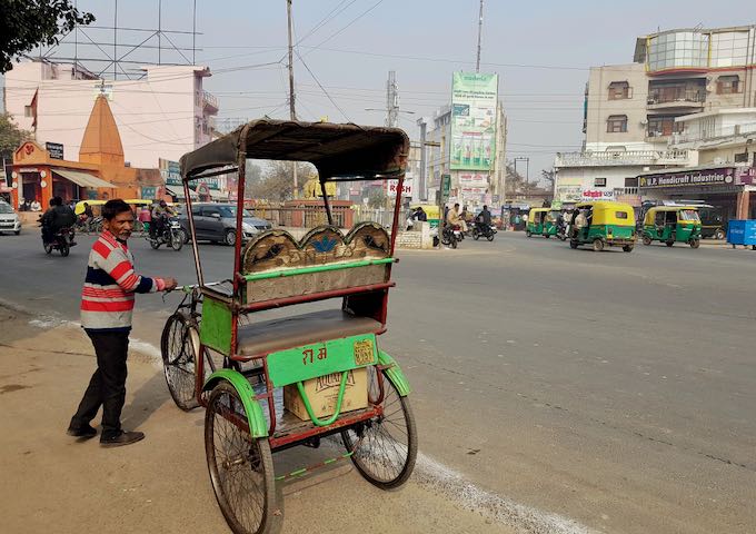Bicycle and auto-rickshaws are a convenient mode of transport.