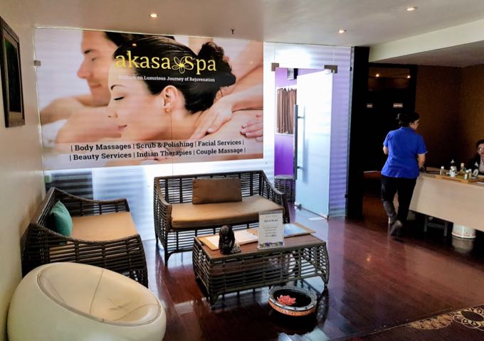 The elegant Akasa Spa is a good place to relax at.