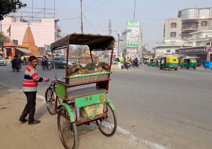 The main road offers all sorts of modes of transport.