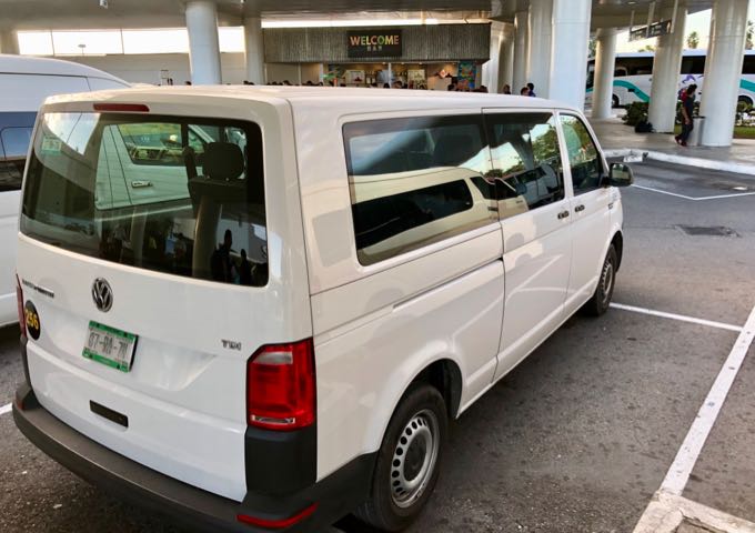 Private transfer van from Cancun to Tulum.